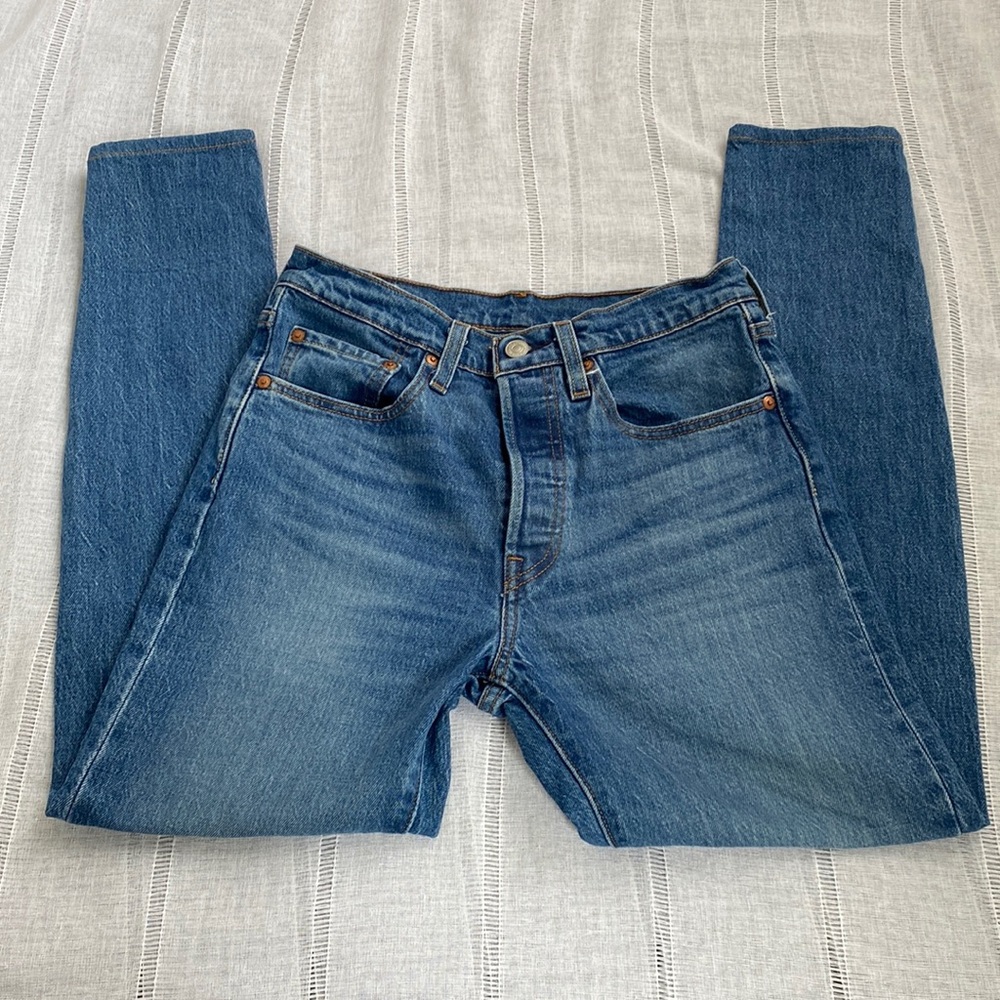 Levi Strauss & Co 501 skinny classic denim.